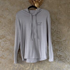 Vineyard Vines Light Gray Hooded Shirt